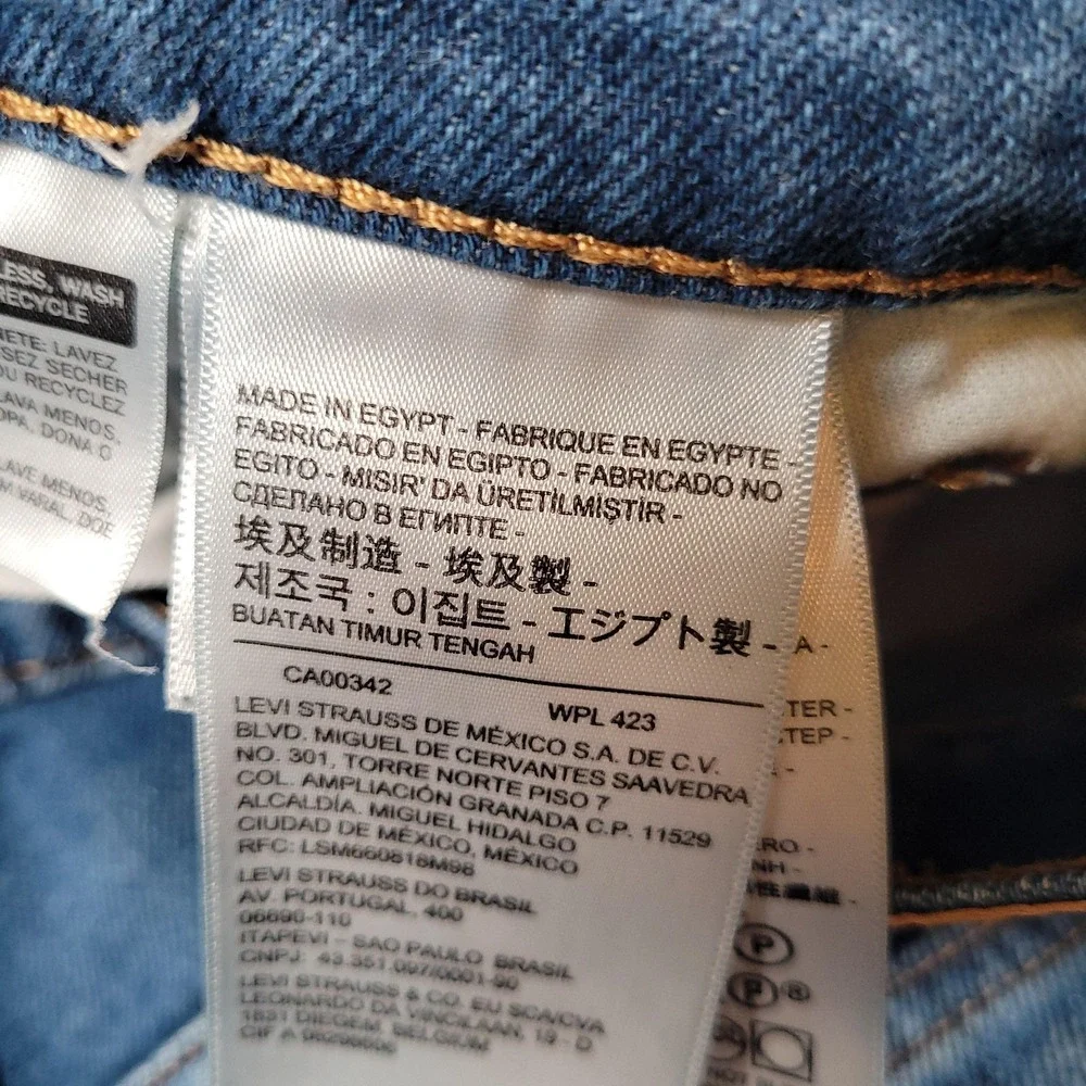 Levis 514 Jeans Mens 32x33 Blue Medium Wash Straight Leg Stretch‎ Denim Zip Fly